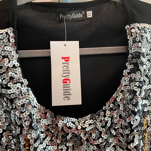 Women's Sequin Top Shimmer Glitter Top - Picture 3 of 8